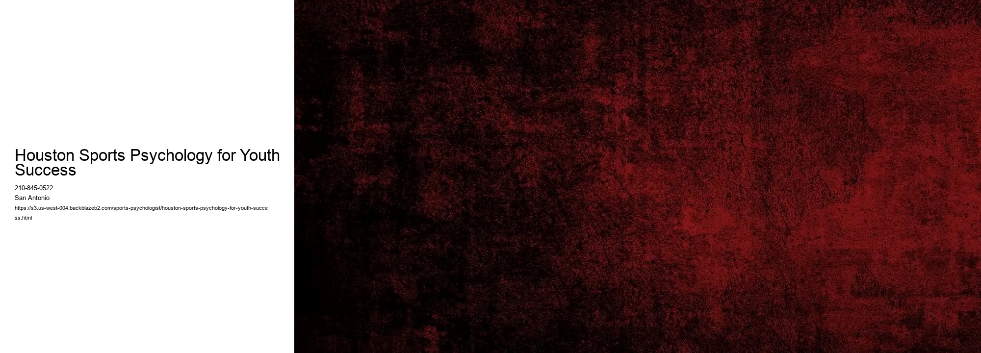 Houston Sports Psychology for Youth Success