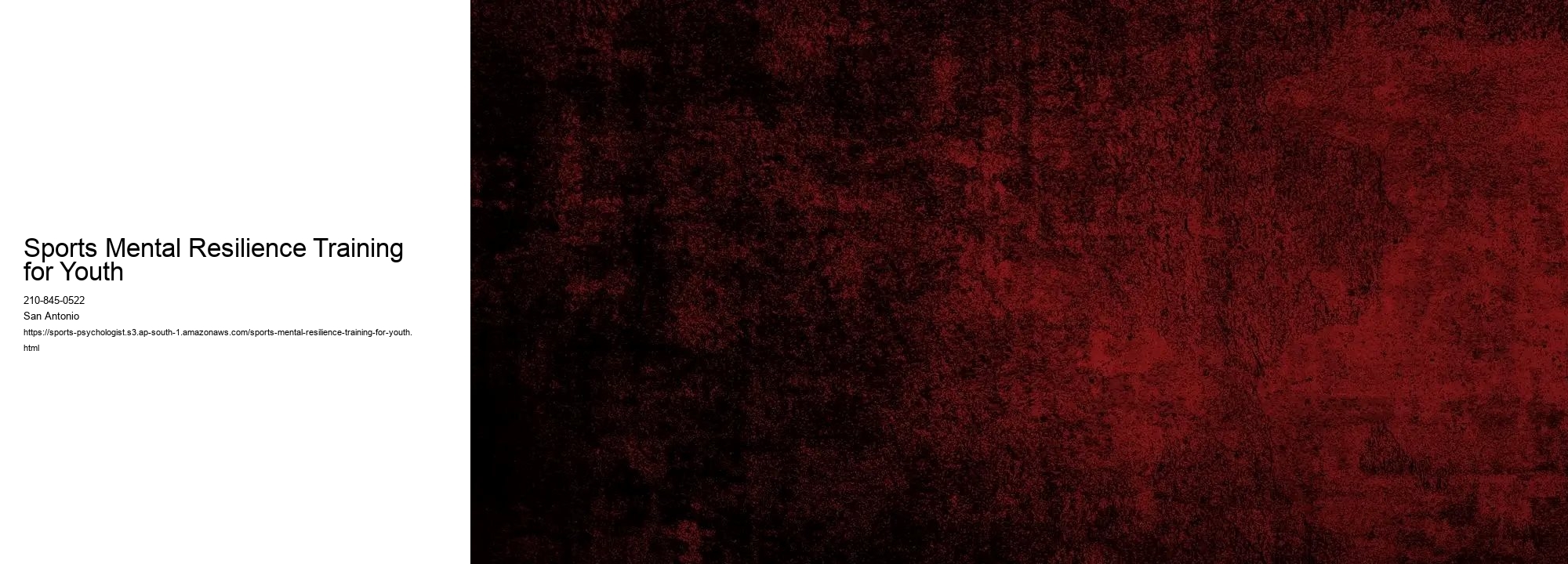 Sports Mental Resilience Training for Youth