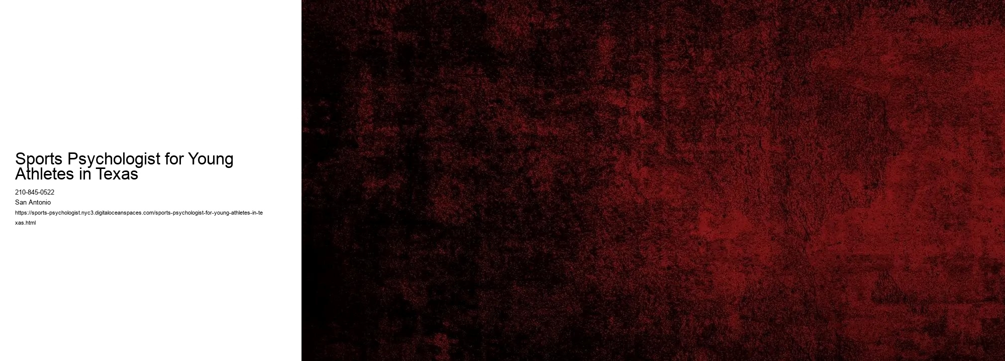 Sports Psychologist for Young Athletes in Texas