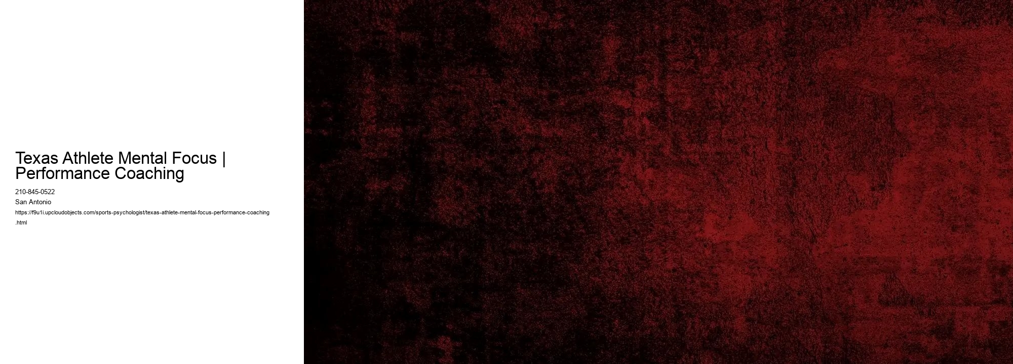 Texas Athlete Mental Focus | Performance Coaching